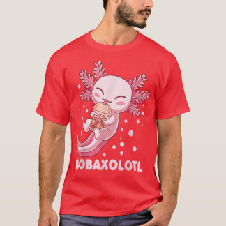 Cute Bobaolotl Boba Tea Bubble Milk Kawaii Aolotl T-Shirt