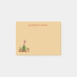 Cute Bobcat on cactus Post-it Notes