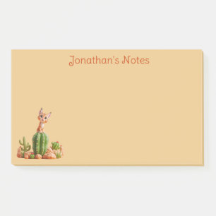 Cute Bobcat on cactus Post-it Notes