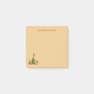 Cute Bobcat on cactus Post-it Notes