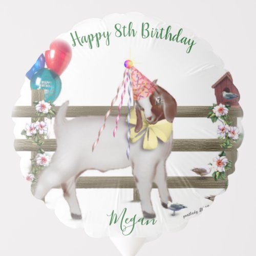 Cute Boer Goat Birthday Party Balloon