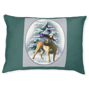 Cute Boerboel Christmas Pet Bed