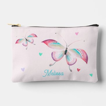 Cute Bohemian Butterflies & Hearts Blush Pink