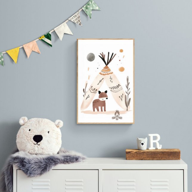 Cute Bohemian Tent & Nature Scene Wall Art for Kid (Creator Uploaded)