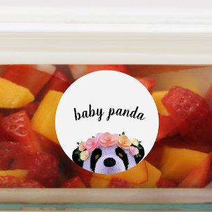 Cute Boho Baby Panda Name Kids Labels