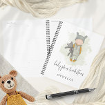 Cute Boho Baby Plans Milestones Sage Planner<br><div class="desc">Cute Boho Baby Plans Milestones Sage.  For keeping track of all the important milestones and upcoming plans with your baby. Easily personalise the text on each side.</div>