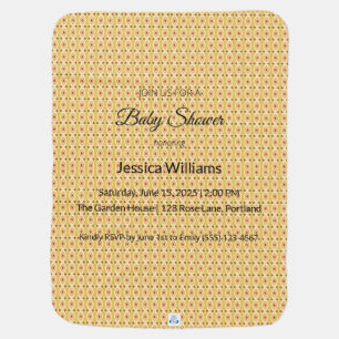 Cute Boho Baby Shower Gender Neutral, Customizable Blanket