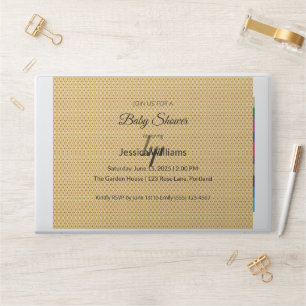 Cute Boho Baby Shower Gender Neutral, Customizable HP Laptop Skin