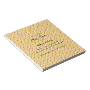 Cute Boho Baby Shower Gender Neutral, Customizable Notepad