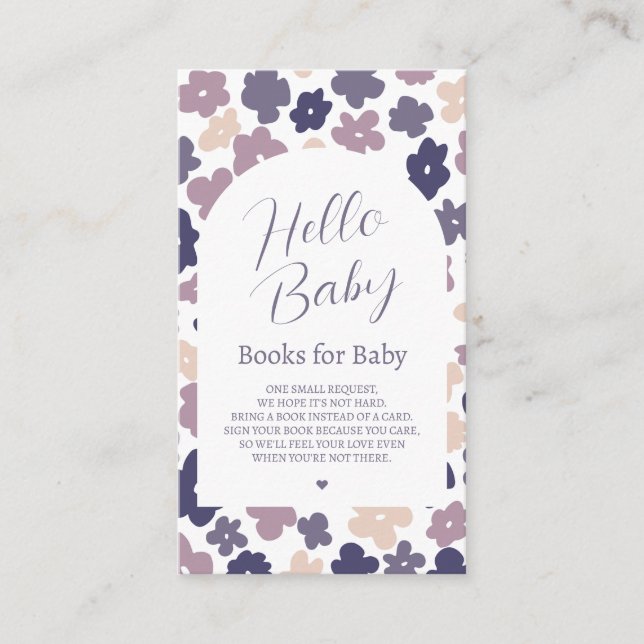 Cute Boho Daisy Books for Baby Enclosure Card (Front)