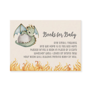 Cute Boho Dragon Egg Books for Baby Request Card