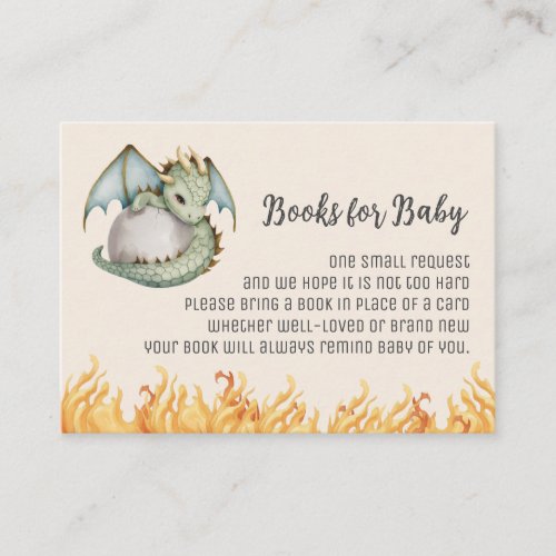 Cute Boho Dragon Egg Books for Baby Request Card