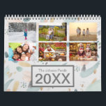 Cute Boho Family Create Your Own Photo Calendar<br><div class="desc">Family photo calendar that makes a cute gift for parents and grandparents. Boho pattern throughout,  one picture per month and the cover adorned with 6 of them.</div>