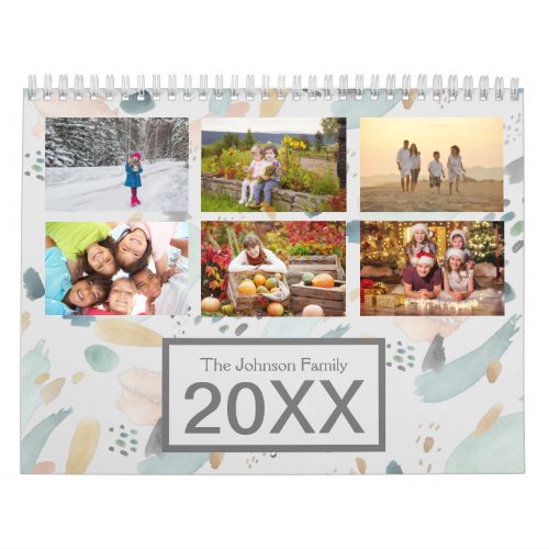Cute Boho Family Create Your Own Photo Calendar