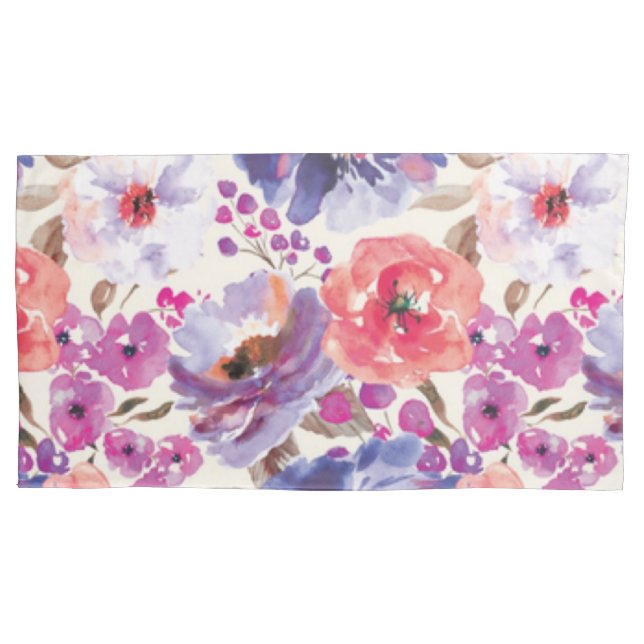 Cute boho Floral Design Pillow Case (Front)