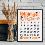 Cute Boho Halloween Countdown Poster<br><div class="desc">Countdown to Halloween with this super cute poster. Simply add to a frame and use an expo marker on the glass and reuse year after year. Or print out and hang on the fridge.</div>