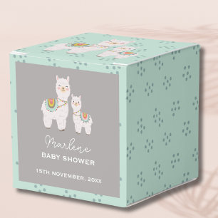 Cute boho llama baby shower favor boxes