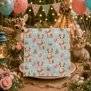 Cute Boho Llama Napkins