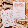 Cute boho meadow little wildflower bridal shower invitation