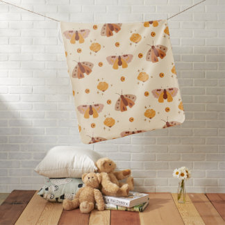Cute Boho Moths Baby Blanket