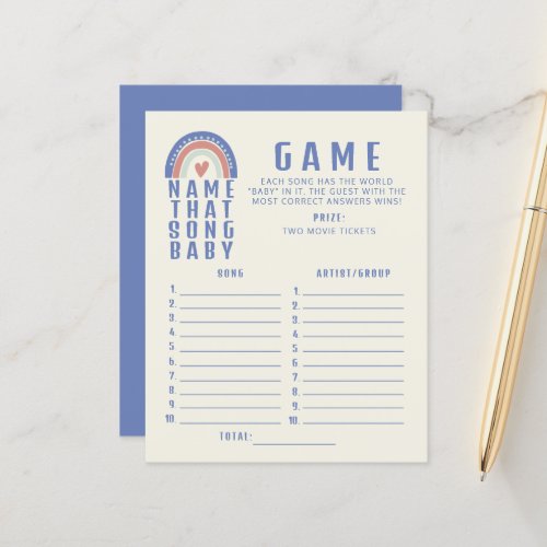 Cute Boho Name That Song Baby Shower Game