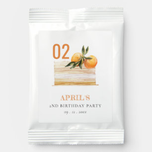 Cute Boho Orange Fruit Cake Any Age Birthday Margarita Drink Mix