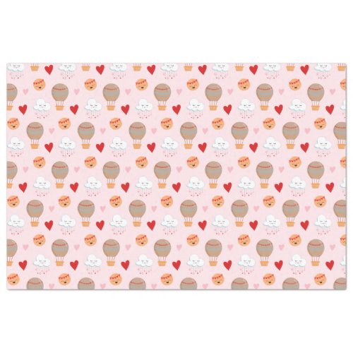 Cute Boho Pattern on Pink Tissue Paper