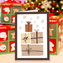 Cute Boho Presents Inside Photo Christmas Holiday