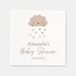 Cute Boho Rain Cloud Baby Shower  Napkins
