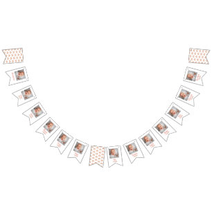 Cute Boho Rainbow 1st Birthday 12 Months Photo Bunting Flags