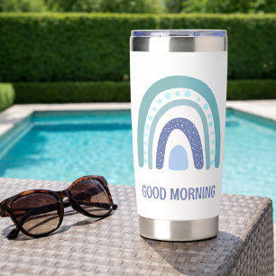 Cute Boho Rainbow Aesthetic Insulated Tumbler