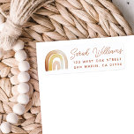 Cute Boho Rainbow Baby Shower Return Address Label<br><div class="desc">This sweet baby shower return address label features a neutral color watercolor rainbow illustration with modern typography. This design coordinates with our "Cute Boho Rainbow" Baby Shower collection but also works well for everyday mailings and make a great gift!</div>
