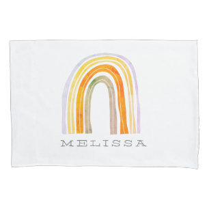 Cute boho rainbow drawing pillow case sleeve