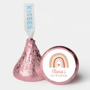Cute Boho Rainbow Girls First Birthday   Hershey®'s Kisses®