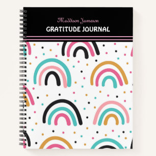 Cute Boho Rainbow Gratitude Journal