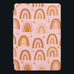Cute Boho Rainbow Hearts Pattern in Pink Orange<br><div class="desc">Cute Boho Rainbow Hearts Pattern in Pink Orange Tablet Case</div>