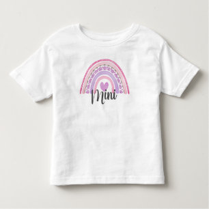 Cute Boho Rainbow Mini Script Matching Toddler T-shirt