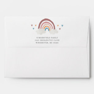 Cute Boho Rainbow Pattern Personalized Envelope