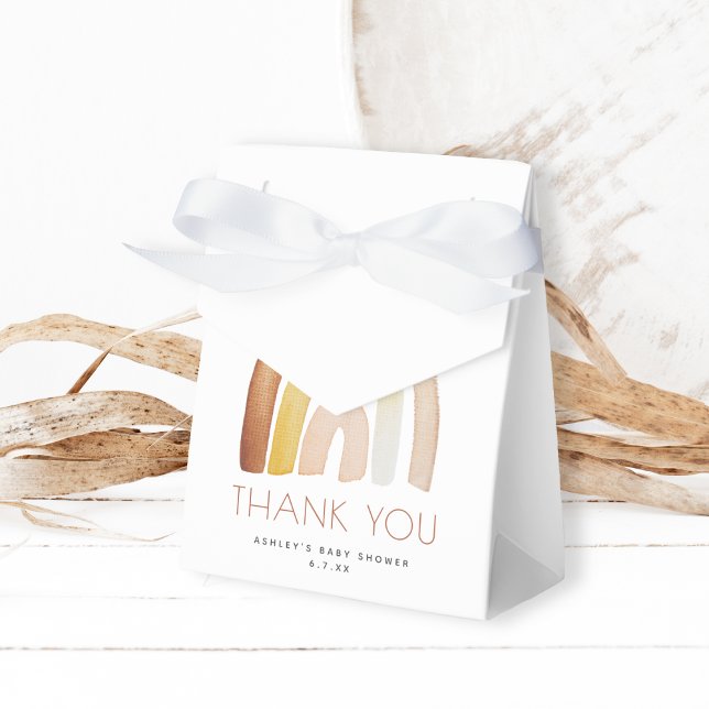 Cute Boho Rainbow Thank You Baby Shower Favor Boxes (Creator Uploaded)