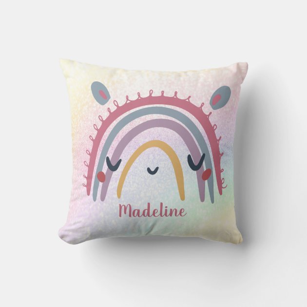 Boho rainbow throw discount pillow