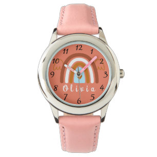 Cute Boho Rainbow with Personalized Name  Watch
