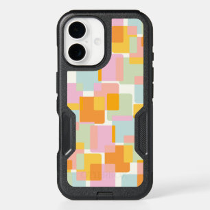 Cute Boho Retro Pastel Geometric Shape Art iPhone 16 Case