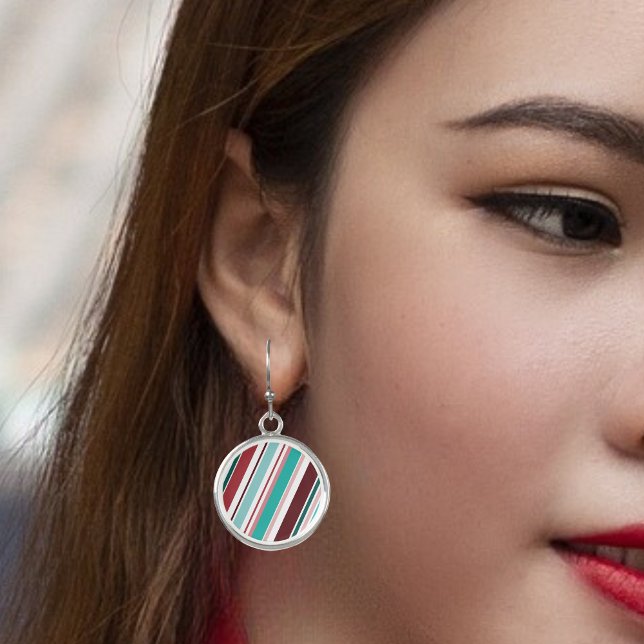 Cute Boho Seamless Stripes Pattern Drop Earrings (Creator Uploaded)