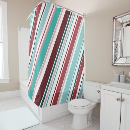Cute Boho Seamless Stripes Pattern Shower Curtain