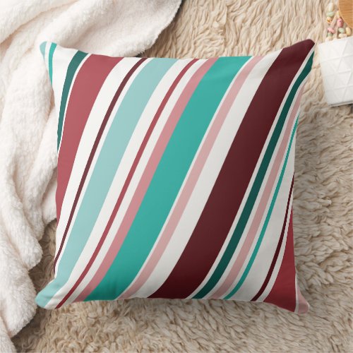 Cute Boho Seamless Stripes Pattern Throw Pillow