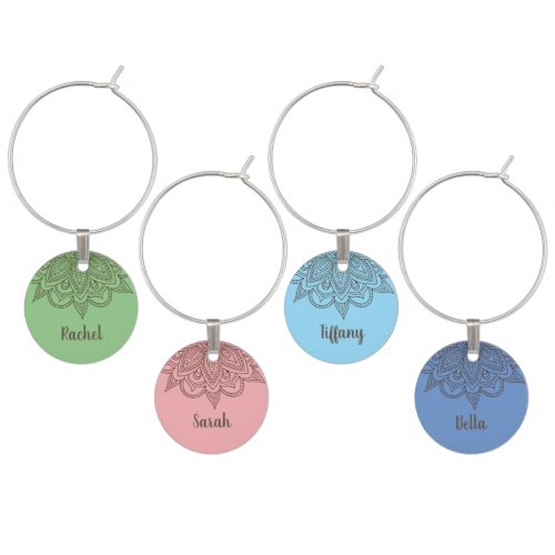 Cute boho style personalised friendship wine tags wine charm