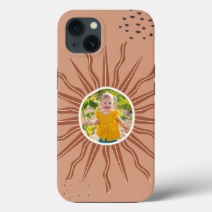 Cute Boho Sun Custom Your Photo iPhone Case