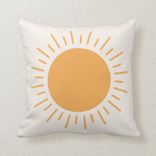 Cute Boho Sunshine Throw Pillow