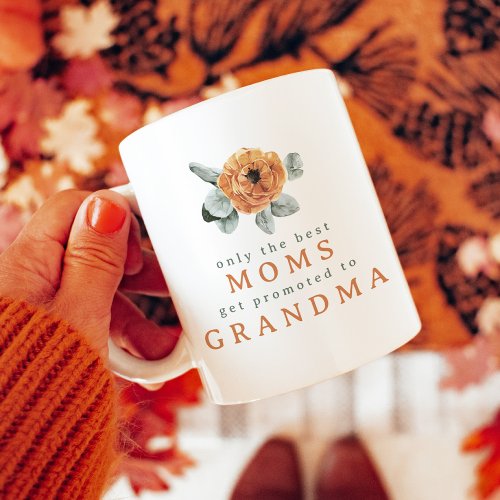 Cute Boho Terracotta Floral Best Grandma Promoted Coffee Mug