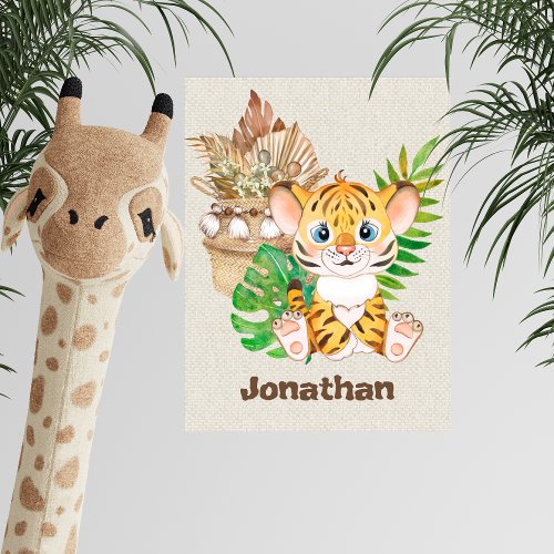 Cute Boho Tiger Poster